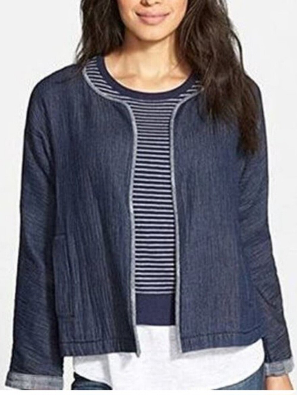 Eileen Fisher 'Denim' Jacket .